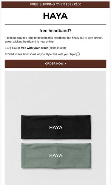 free headband 🆓 - email from HAYA