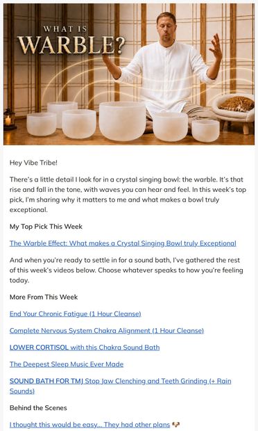 This little detail I look for... and much more - email from Healing Vibrations