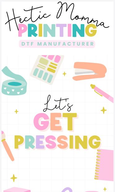 Save this 📌 Our exact DTF press settings - email from Hectic Momma Printing