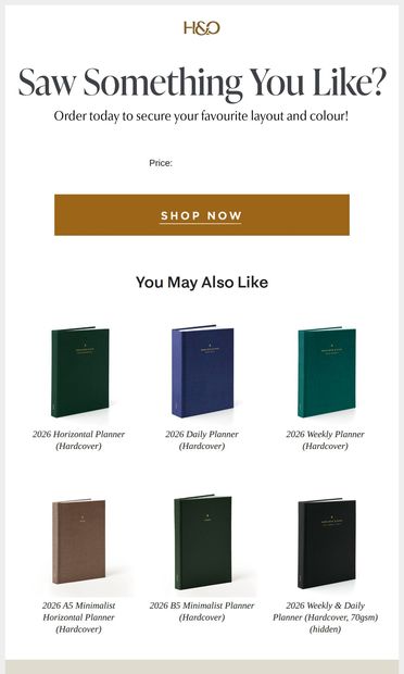 Saw something you like? ✨ - email from Hemlock & Oak