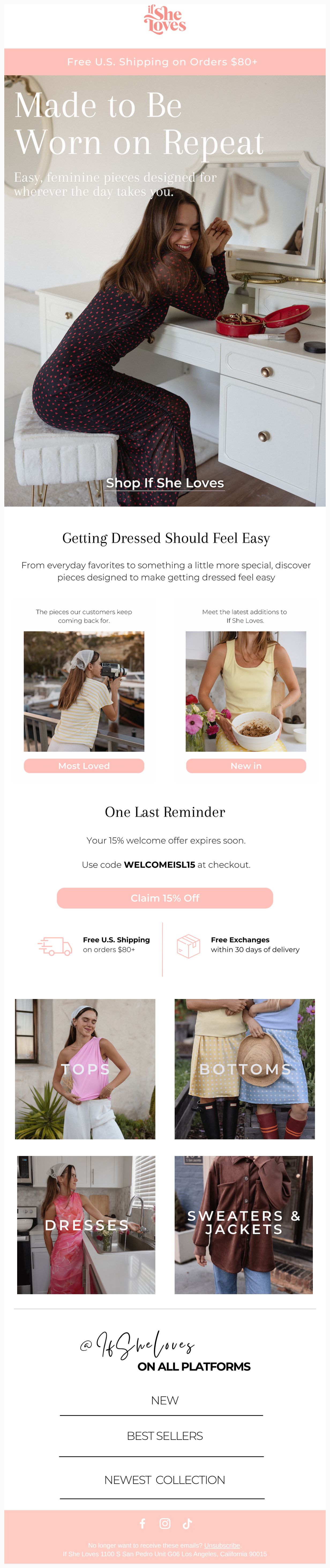 One Last Thing… - email from If She Loves
