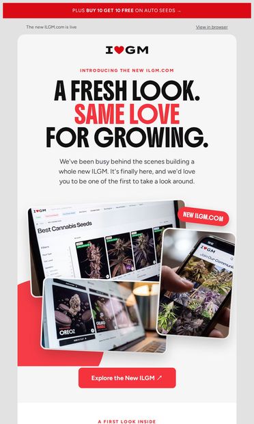We've Got a New Look 👀 - email from ILGM.com