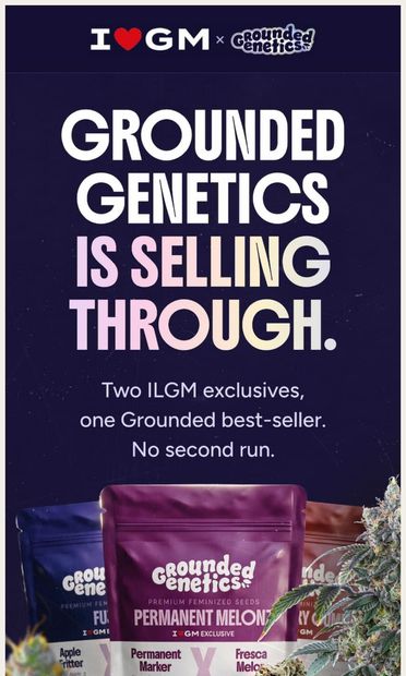 🚨 Don’t Miss Out On Grounded Genetics! 🚨 - email from ILGM.com