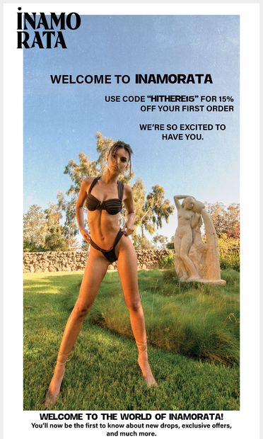 WELCOME TO INAMORATA - email from Inamorata