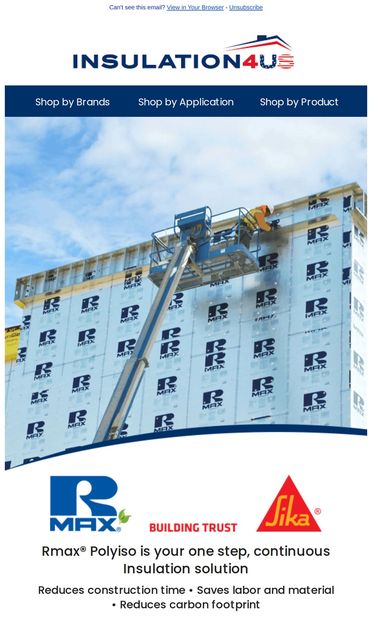 Rmax® Polyiso - Your one-step continuous insulation solution - email from Insulation4US