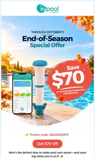 End-of-Season Sale 🔥 Save $70 - email from iopool