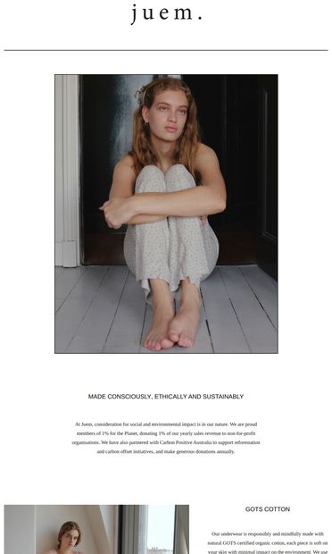 Consideration for Social and Environmental Impact is in our Nature. - email from Juem