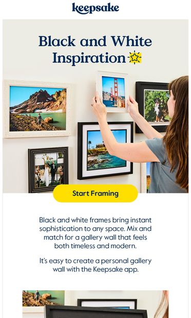 Create a Timeless Gallery Wall - email from Keepsake Frames