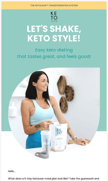 🗓️ What does a 5-Day KetoLean Meal Plan look like? - email from KetoLean