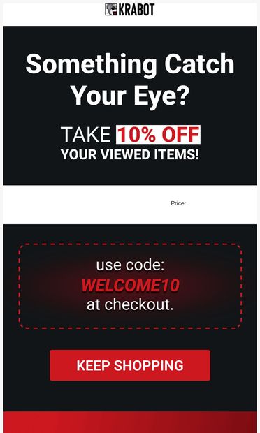 We saw you checking us out 😉 - email from Krabot