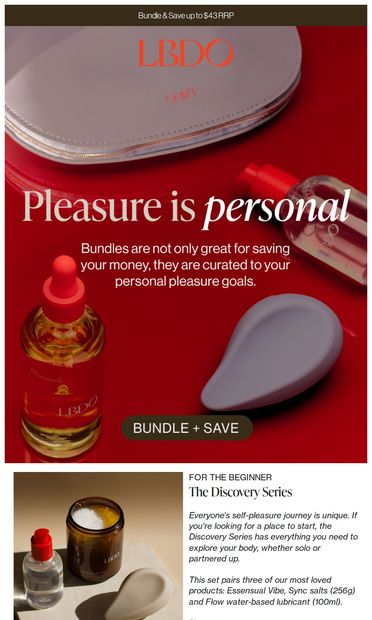 Pleasure is personal. - email from LBDO