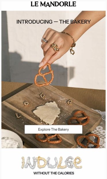 A menu of miniature sculptures: The Bakery Collection - email from Le Mandorle