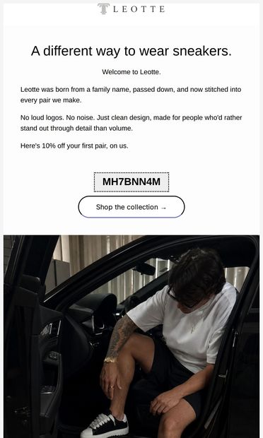 Welcome to Leotte 🖤 - email from Leotte