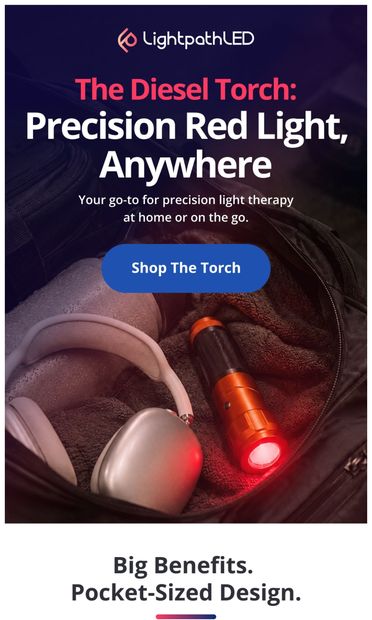 Big benefits. Pocket-sized design. - email from LightPathLED