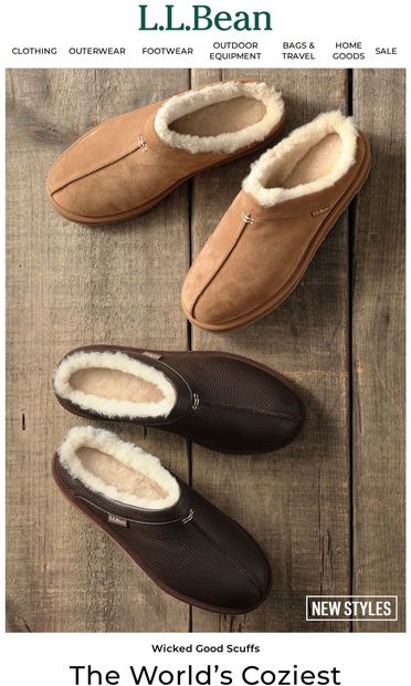 Our Legendary Slippers in a New Scuff - email from L.L.Bean