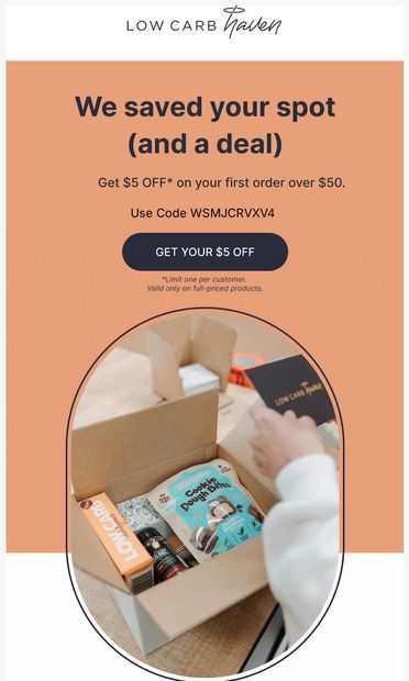 👋 Your Deal is Still Waiting! - email from Low Carb Haven