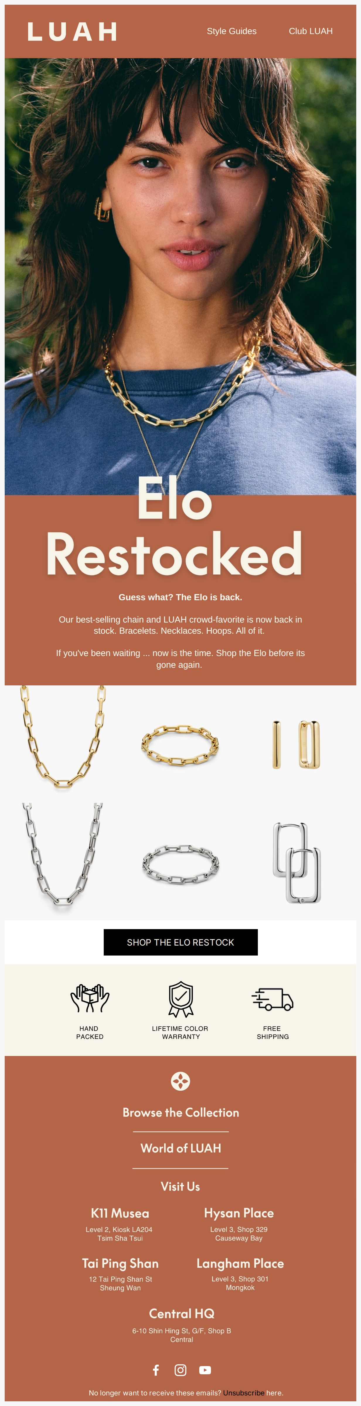Elo Chunky Chain: Restocked - email from LUAH