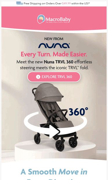 Nuna TRVL 360: Made to Move With You - email from MacroBaby