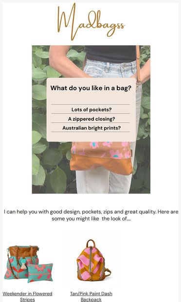 🛍️there the Perfect Madbag for You - email from Madbagss