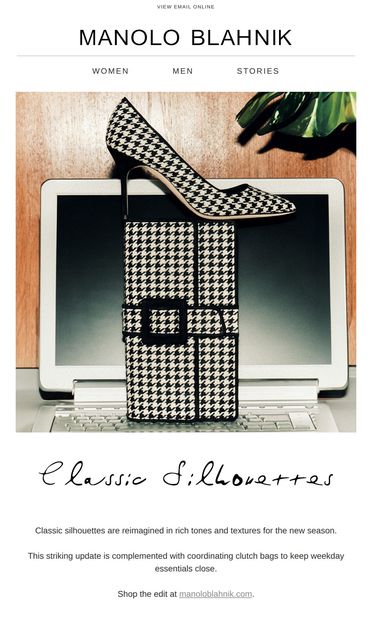 Classic Silhouettes | Shop New Season Styles - email from Manolo Blahnik