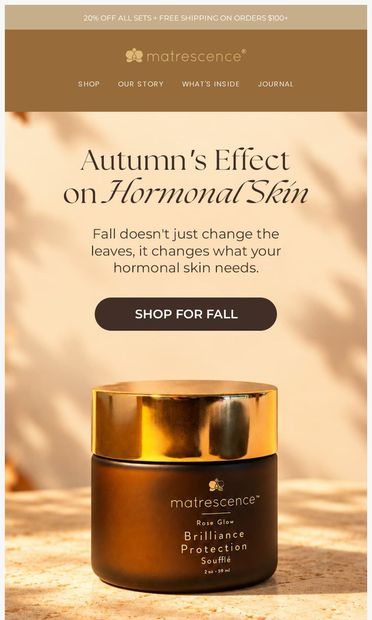 Revive Your Skin This Fall! - email from Matrescence