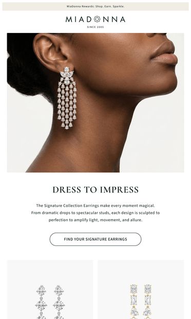 Signature Earrings to Make Your Moment Shine - email from MiaDonna