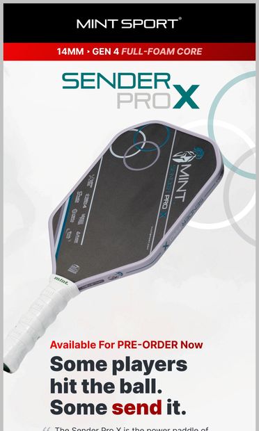 Sender Pro X: Smooth Power. Serious Momentum 💪 - email from Mint Sport