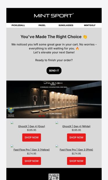 You've Made the Right Choice 👏 - email from Mint Sport