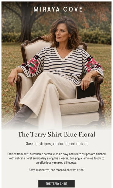 The everyday shirt, hand-stitched 🌺 - email from Miraya Cove