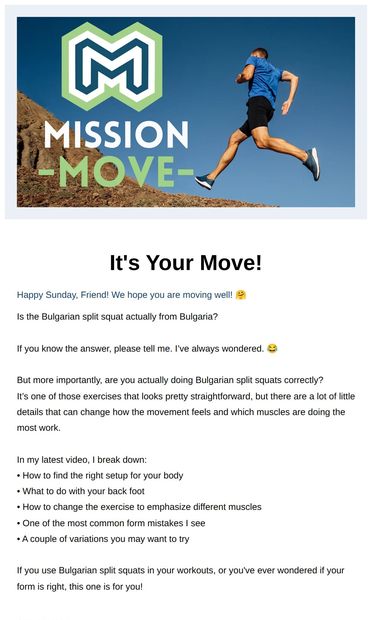 Bulgarian Split Squats Explained: Foot Position, Form & Variations! - email from Mission Move