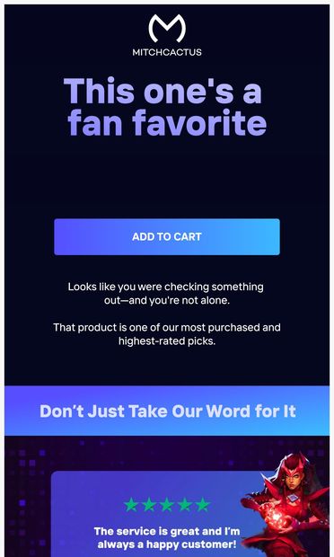 👀  Did Something Catch Your Eye? - email from MitchCactus