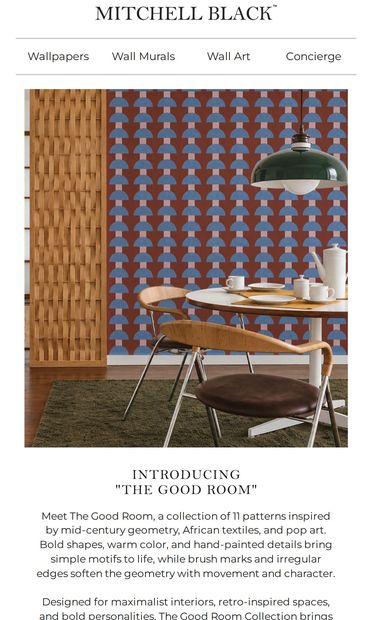 Introducing The Good Room - email from Mitchell Black