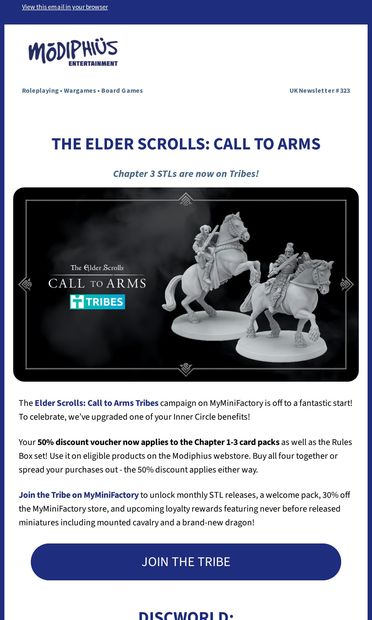 (UK) Round-Up #323 - The Elder Scrolls: Call to Arms - email from Modiphius