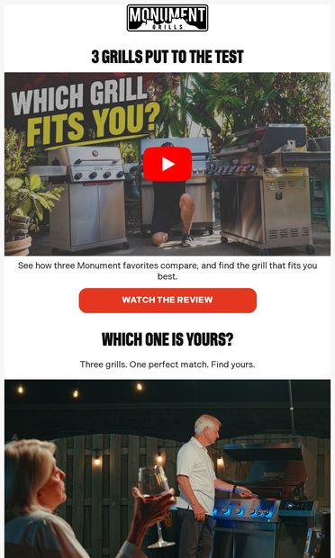 Before You Buy a Grill, Watch This - email from Monument Grills