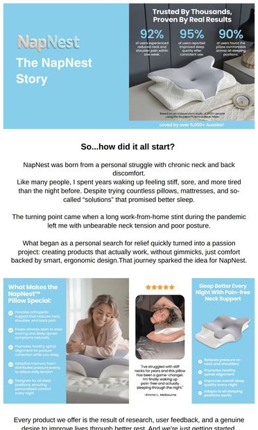 The NapNest story - email from NapNest