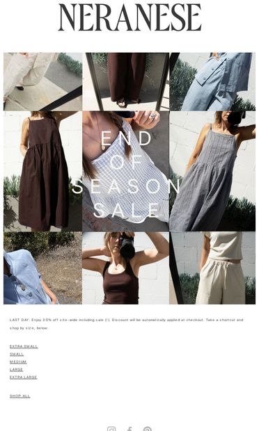 Final Day for 30% Off - email from Neranese