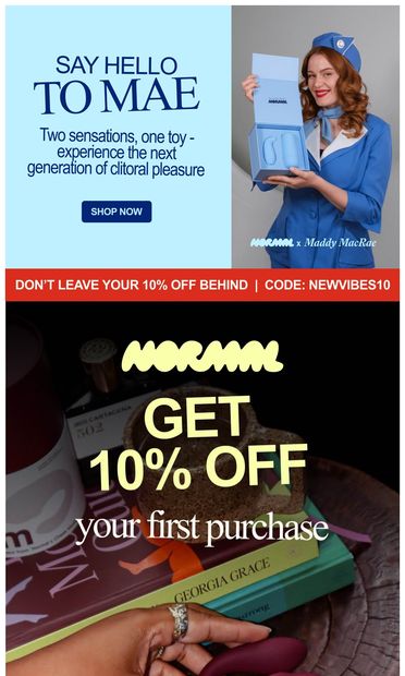 Why wait? Your welcome offer is still here! - email from Normal