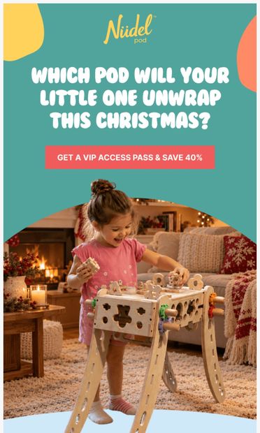 Which Pod will your little one unwrap this Christmas? 🎁 - email from Nudel Pod