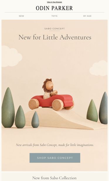New Arrivals from Sabo Concept - email from Odin Parker