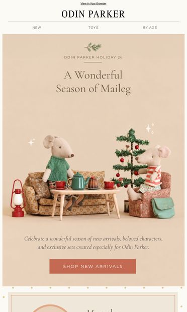 Our Biggest Maileg Winter Arrival Is Here! ✨ - email from Odin Parker