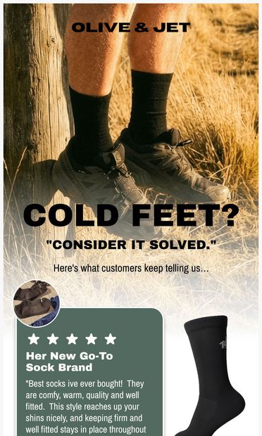 The Socks That Keep Selling Out ⭐ - email from Olive & Jet