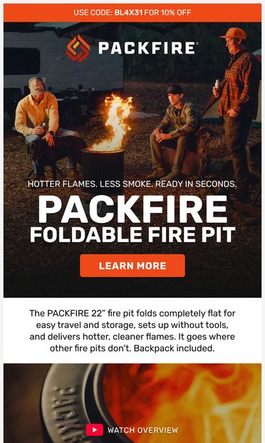 Why haven’t fire pits always done this? - email from PackFire