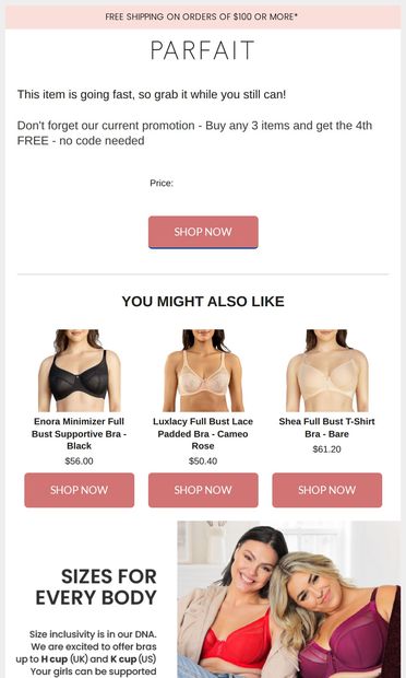 You may have forgot something? - email from Parfait