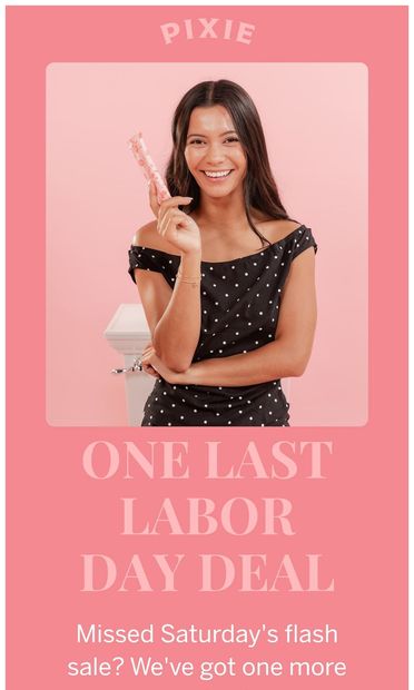 15% OFF Labor Day Only 🇺🇸 - email from Pixie