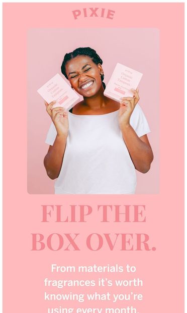 Go grab your tampon box. We’ll wait. - email from Pixie