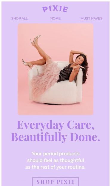 ✨Tampons, reimagined✨ - email from Pixie