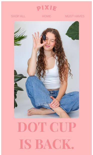 Our sister brand is officially BACK. 💛 - email from Pixie