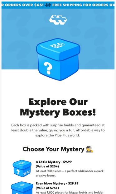 Can't Decide? - email from Plus-Plus