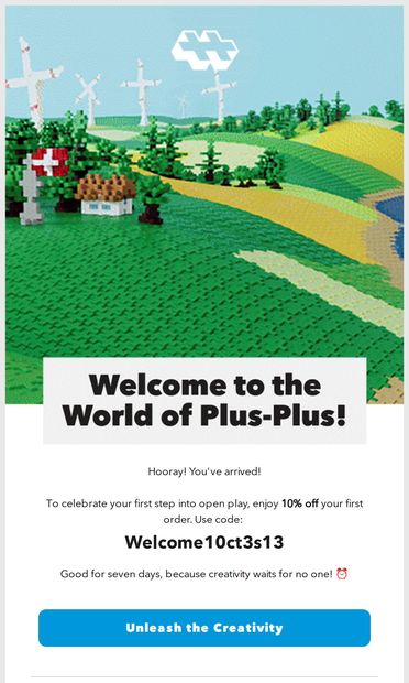Welcome to Endless Possibilities! π§© - email from Plus-Plus