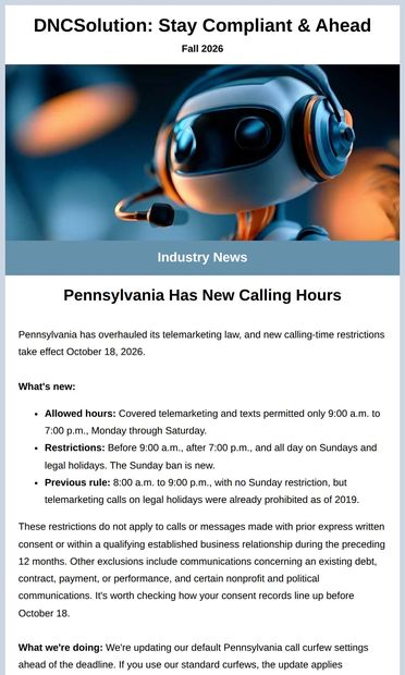 What's New This Fall at PossibleNOW - email from PossibleNOW
